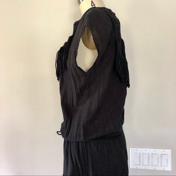 ULLA JOHNSON Macrame, Fringe loose mini dress. - Picture 4 of 5